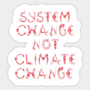 SYSTEM CHANGE (font insects) Sticker